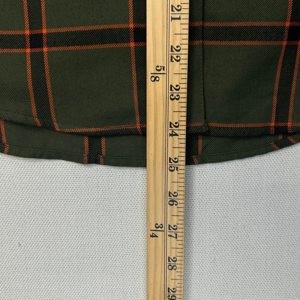 Dixxon Flannel Co Siege Snap Shirt Womens M Olive Green Orange Plaid D-Tech - Picture 9 of 11